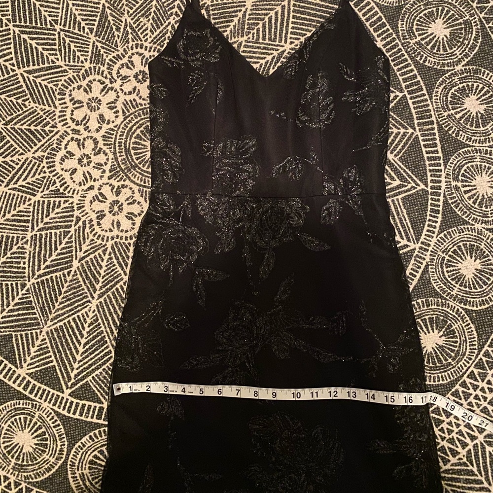 Hayley Paige Occasions Black Beaded Evening Gown - Picture 7 of 7